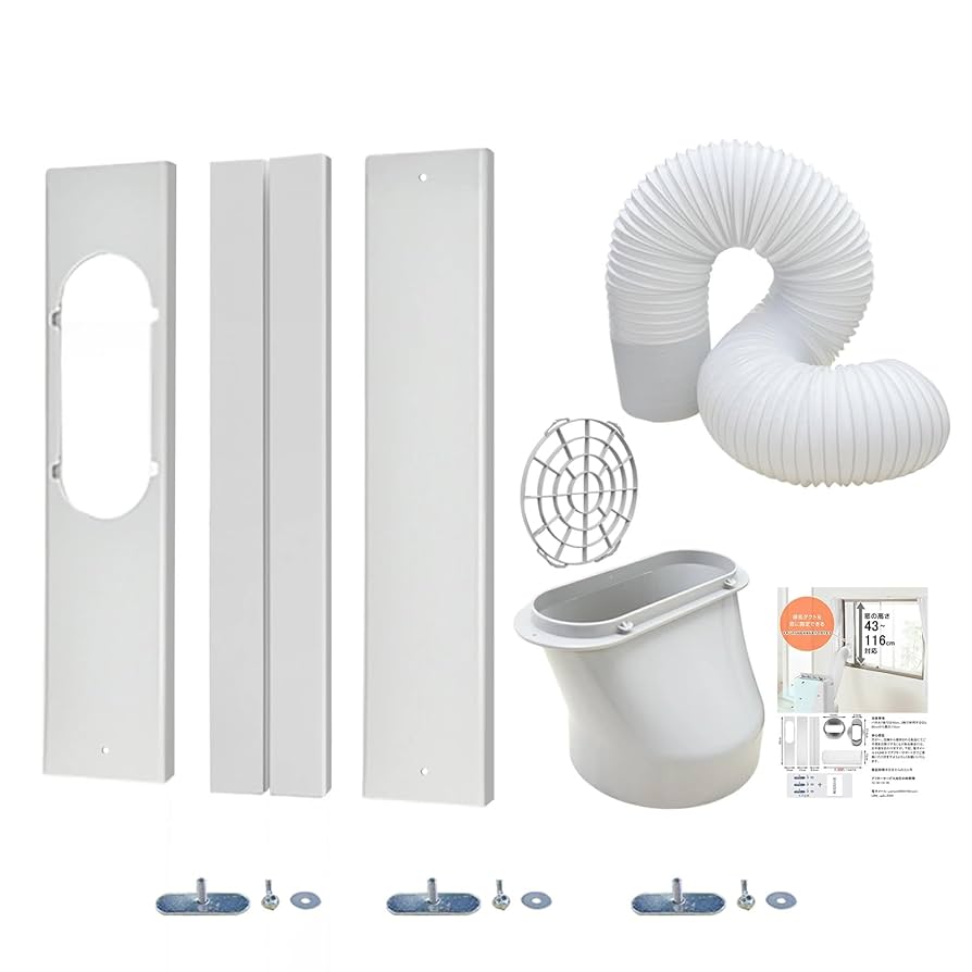 窓用エアコン ホワイト 排気ダクト付き Amazon.co.jp: yuzdssaw(ずめ)窓用ダクトパネル エアコン排気